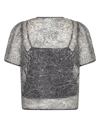Leveté Room - LR - Karolina 2 Bluse - Black Oyster Combi